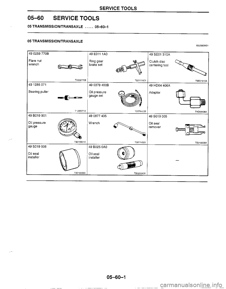 MAZDA MIATA 1999 Workshop Manual MAZDA MIATA 1999 Workshop Manual