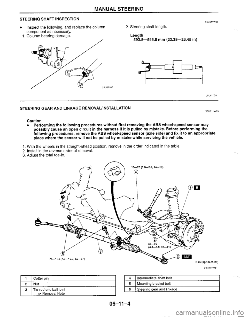 MAZDA MIATA 1999  Workshop Manual 