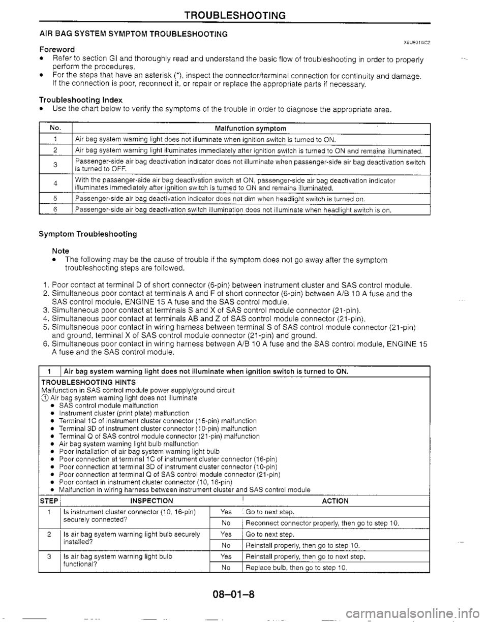MAZDA MIATA 1999 Workshop Manual MAZDA MIATA 1999 Workshop Manual