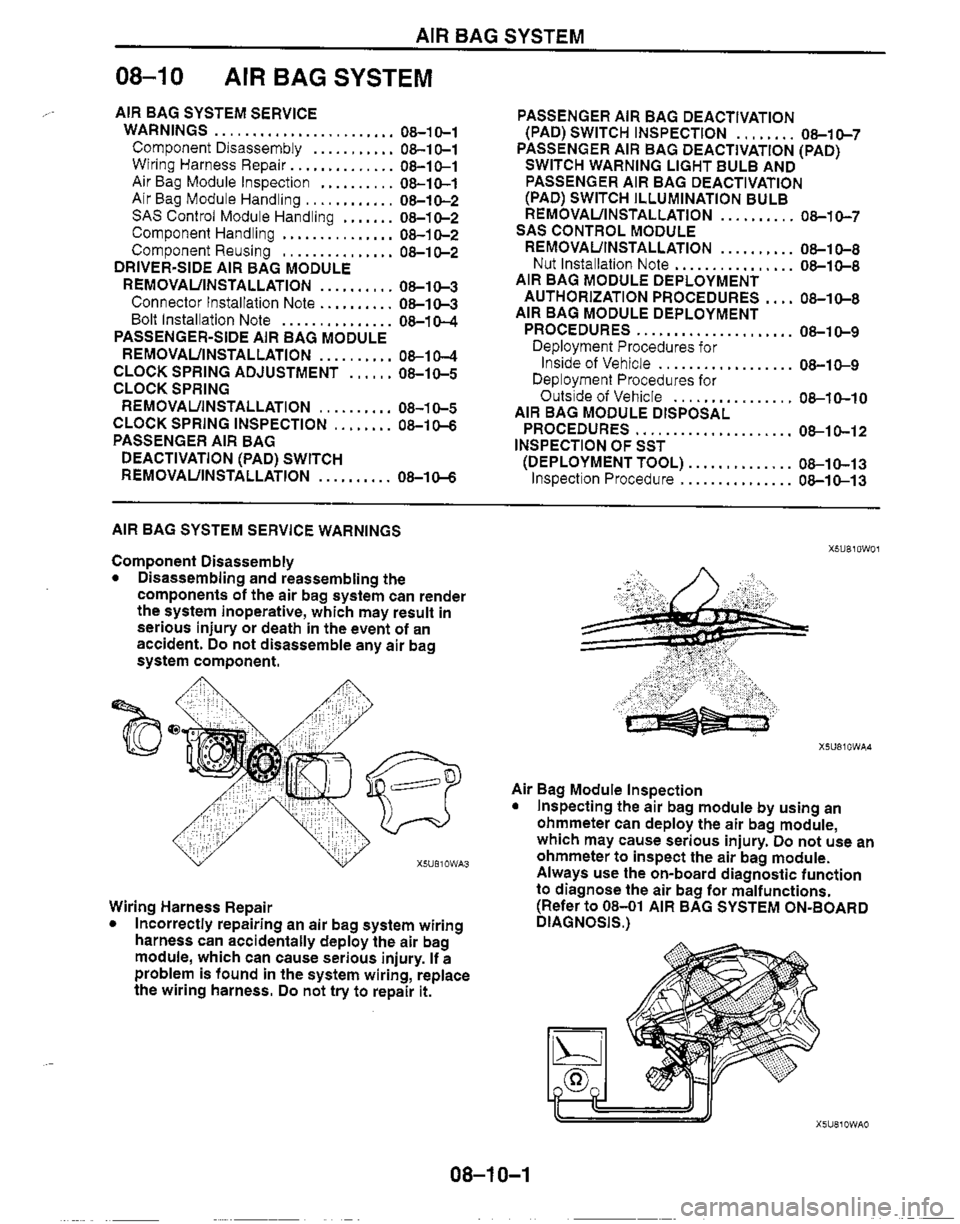 MAZDA MIATA 1999 Workshop Manual MAZDA MIATA 1999 Workshop Manual