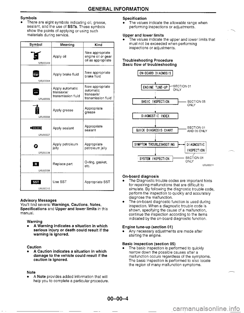 MAZDA MIATA 1999  Workshop Manual 