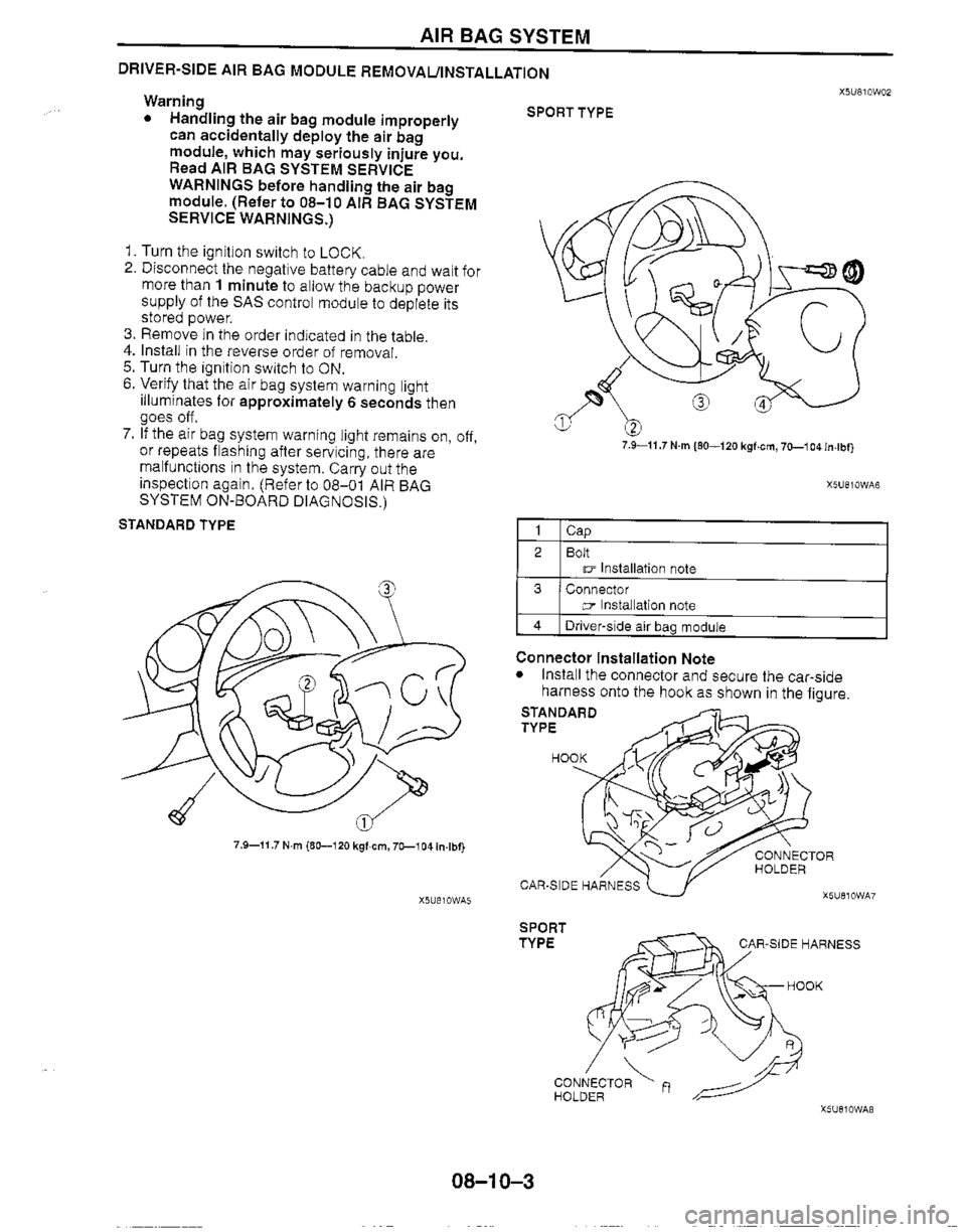 MAZDA MIATA 1999 Workshop Manual MAZDA MIATA 1999 Workshop Manual