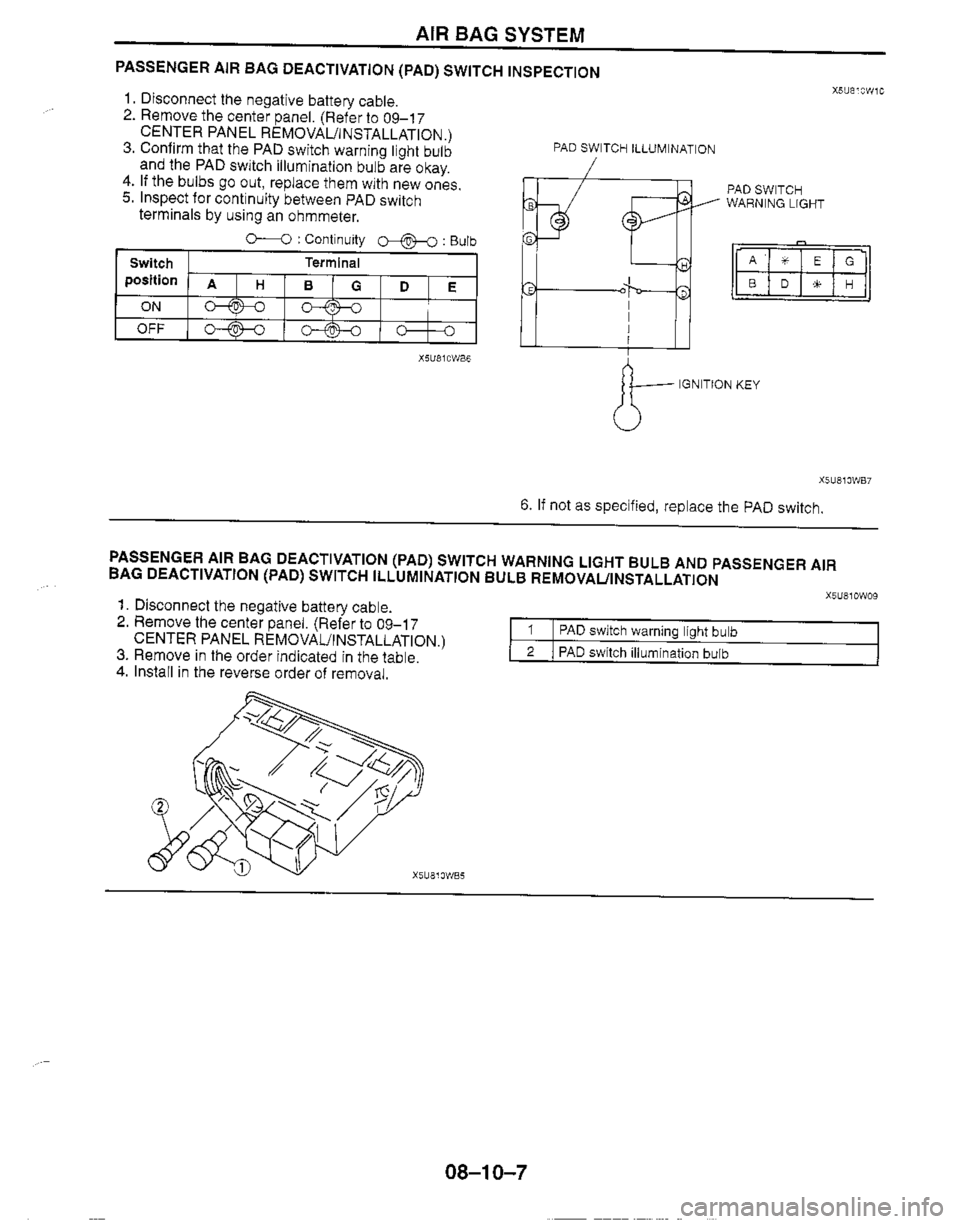 MAZDA MIATA 1999 Workshop Manual MAZDA MIATA 1999 Workshop Manual