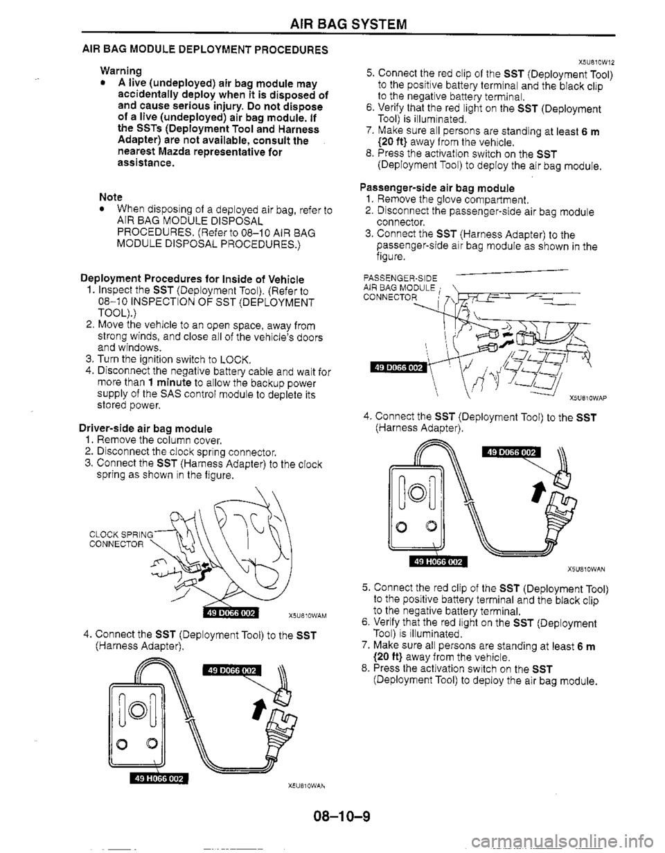 MAZDA MIATA 1999 Workshop Manual MAZDA MIATA 1999 Workshop Manual