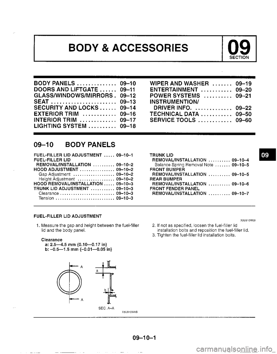 MAZDA MIATA 1999 Workshop Manual MAZDA MIATA 1999 Workshop Manual