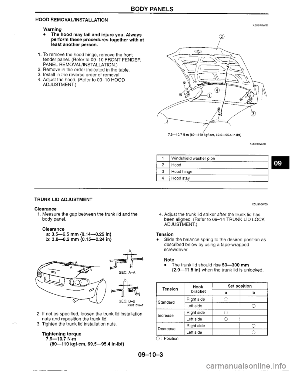MAZDA MIATA 1999 Workshop Manual MAZDA MIATA 1999 Workshop Manual
