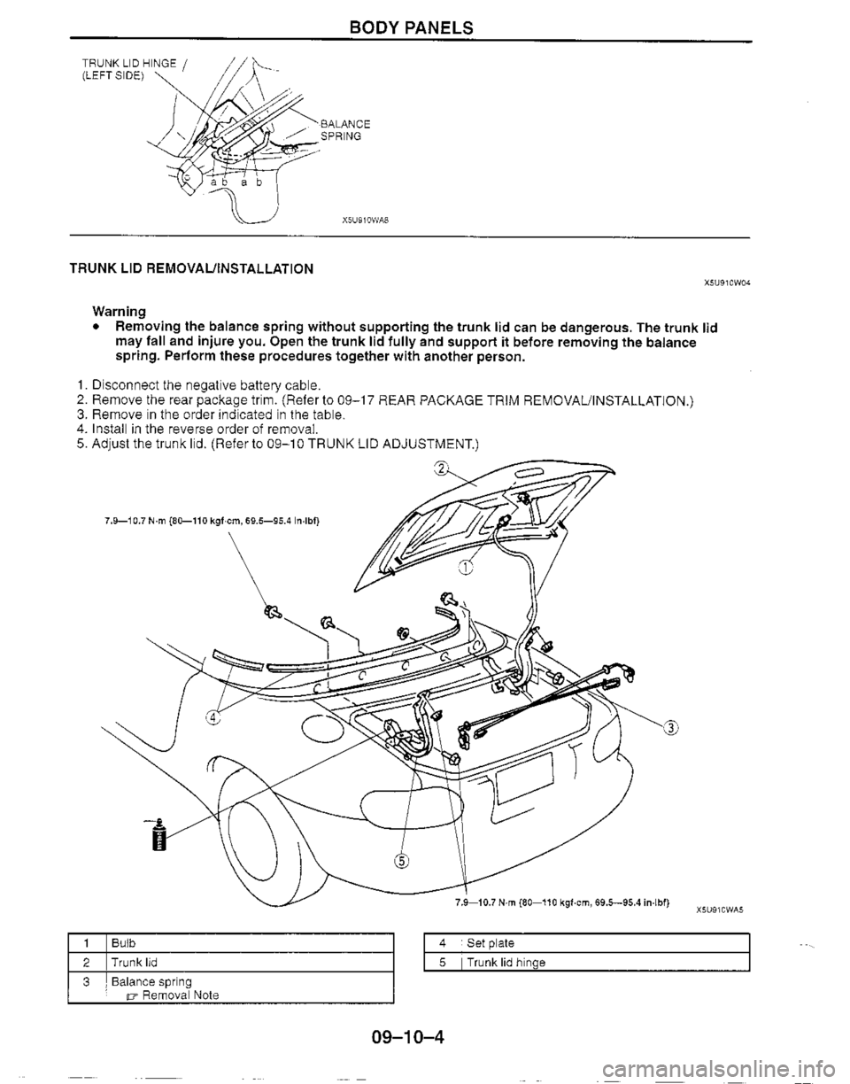 MAZDA MIATA 1999 Workshop Manual MAZDA MIATA 1999 Workshop Manual