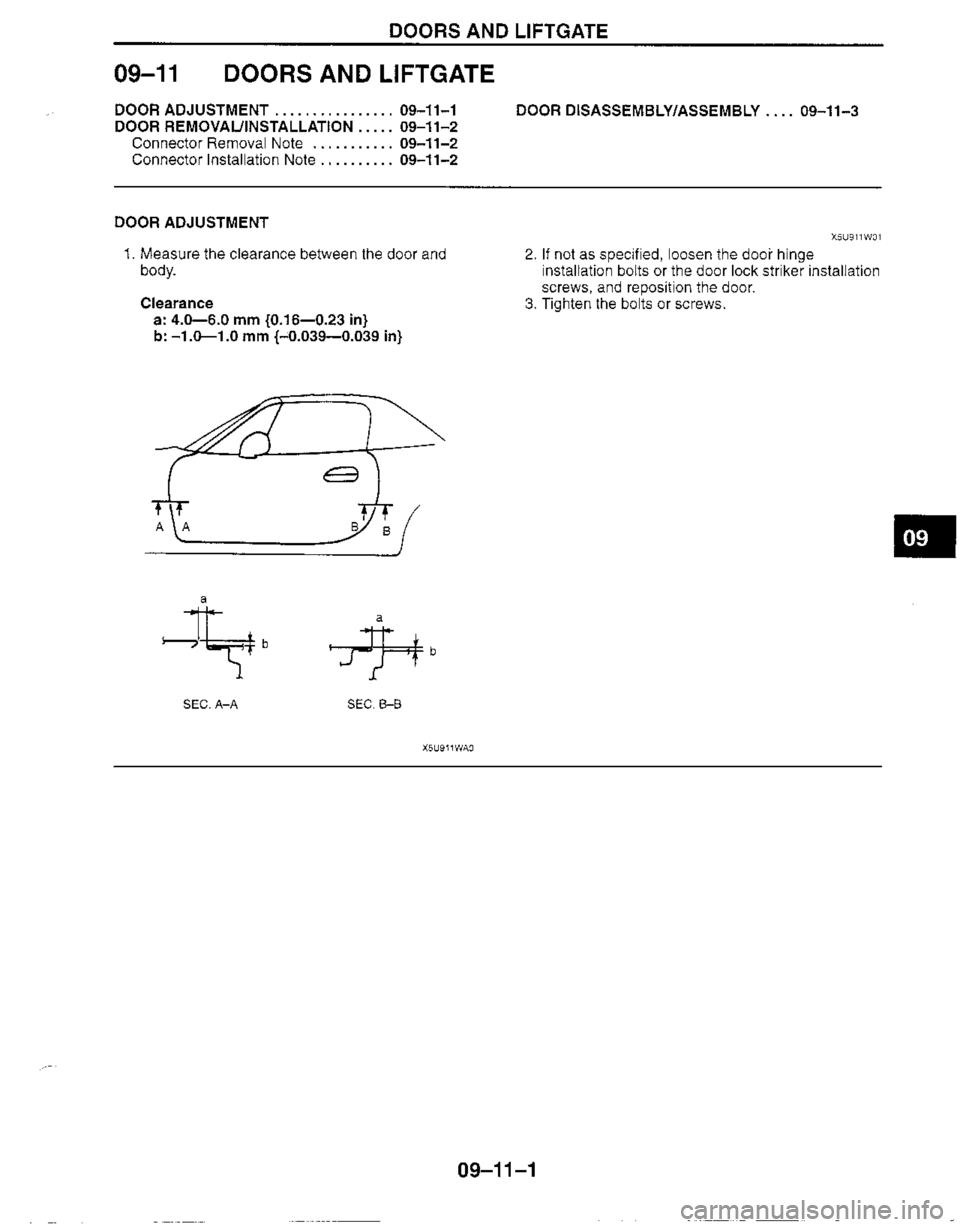 MAZDA MIATA 1999 Workshop Manual MAZDA MIATA 1999 Workshop Manual