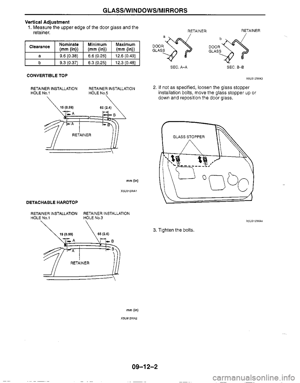 MAZDA MIATA 1999 Workshop Manual MAZDA MIATA 1999 Workshop Manual