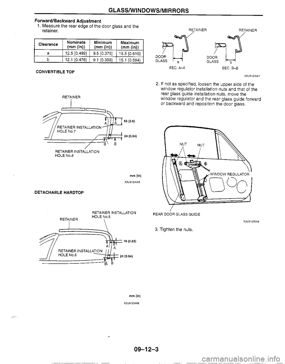 MAZDA MIATA 1999 Workshop Manual MAZDA MIATA 1999 Workshop Manual