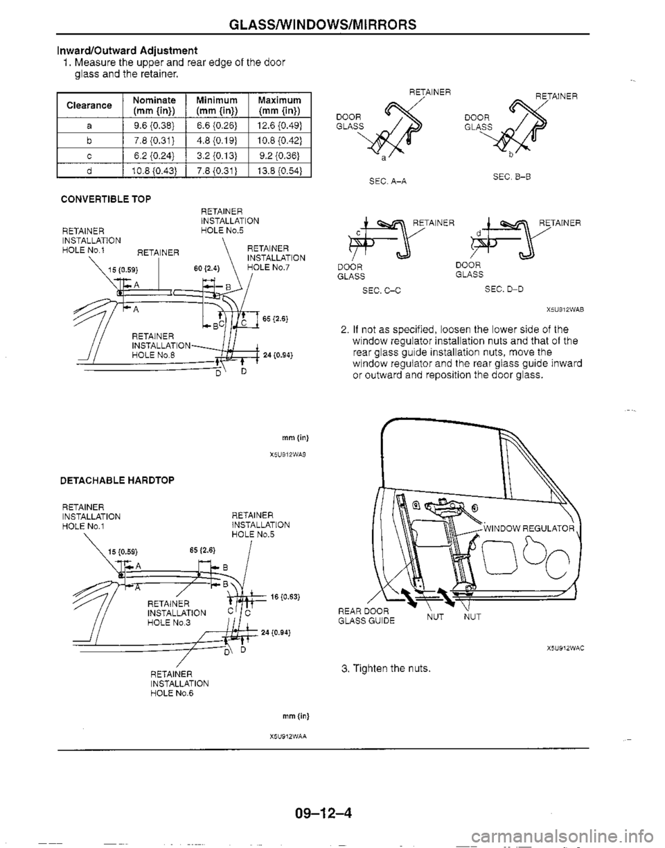 MAZDA MIATA 1999 Workshop Manual MAZDA MIATA 1999 Workshop Manual