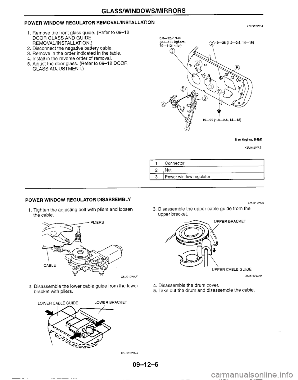MAZDA MIATA 1999 Workshop Manual MAZDA MIATA 1999 Workshop Manual