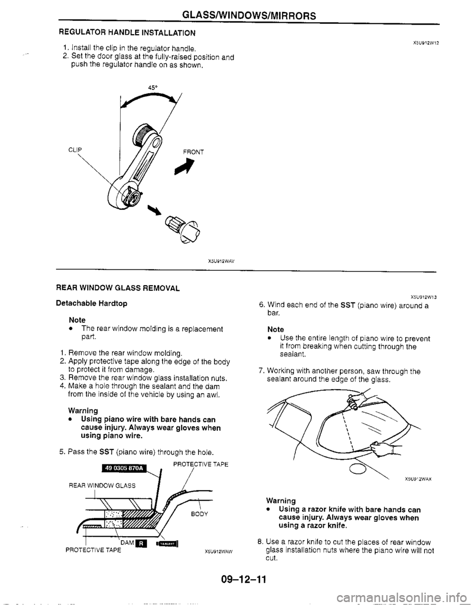 MAZDA MIATA 1999 Workshop Manual MAZDA MIATA 1999 Workshop Manual