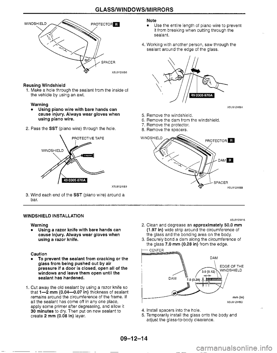 MAZDA MIATA 1999 Workshop Manual MAZDA MIATA 1999 Workshop Manual
