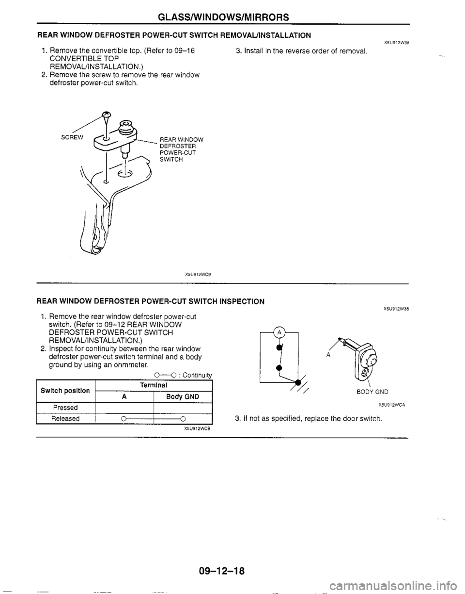 MAZDA MIATA 1999 Workshop Manual MAZDA MIATA 1999 Workshop Manual