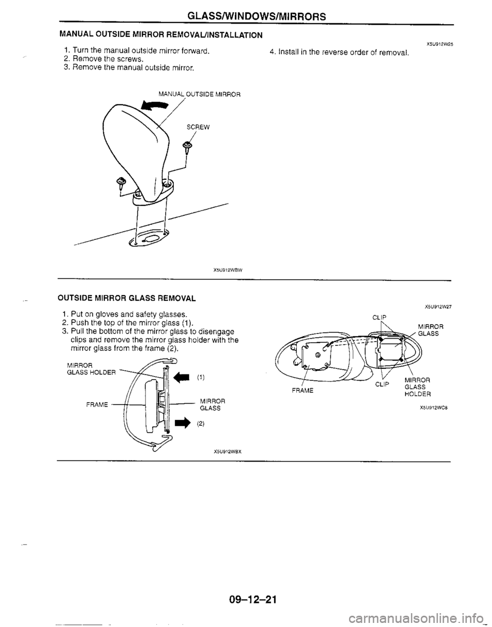 MAZDA MIATA 1999 Workshop Manual MAZDA MIATA 1999 Workshop Manual