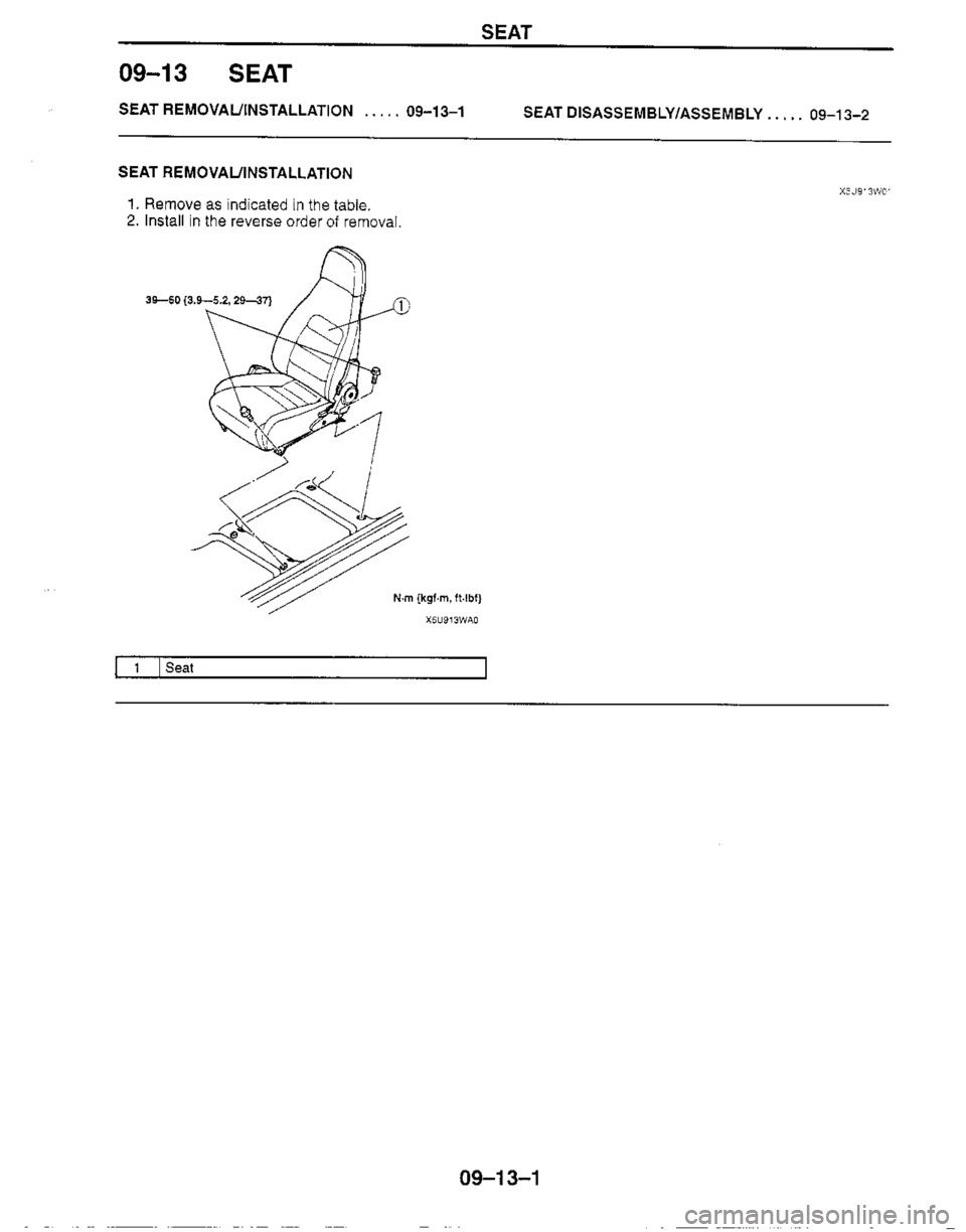 MAZDA MIATA 1999 Workshop Manual MAZDA MIATA 1999 Workshop Manual