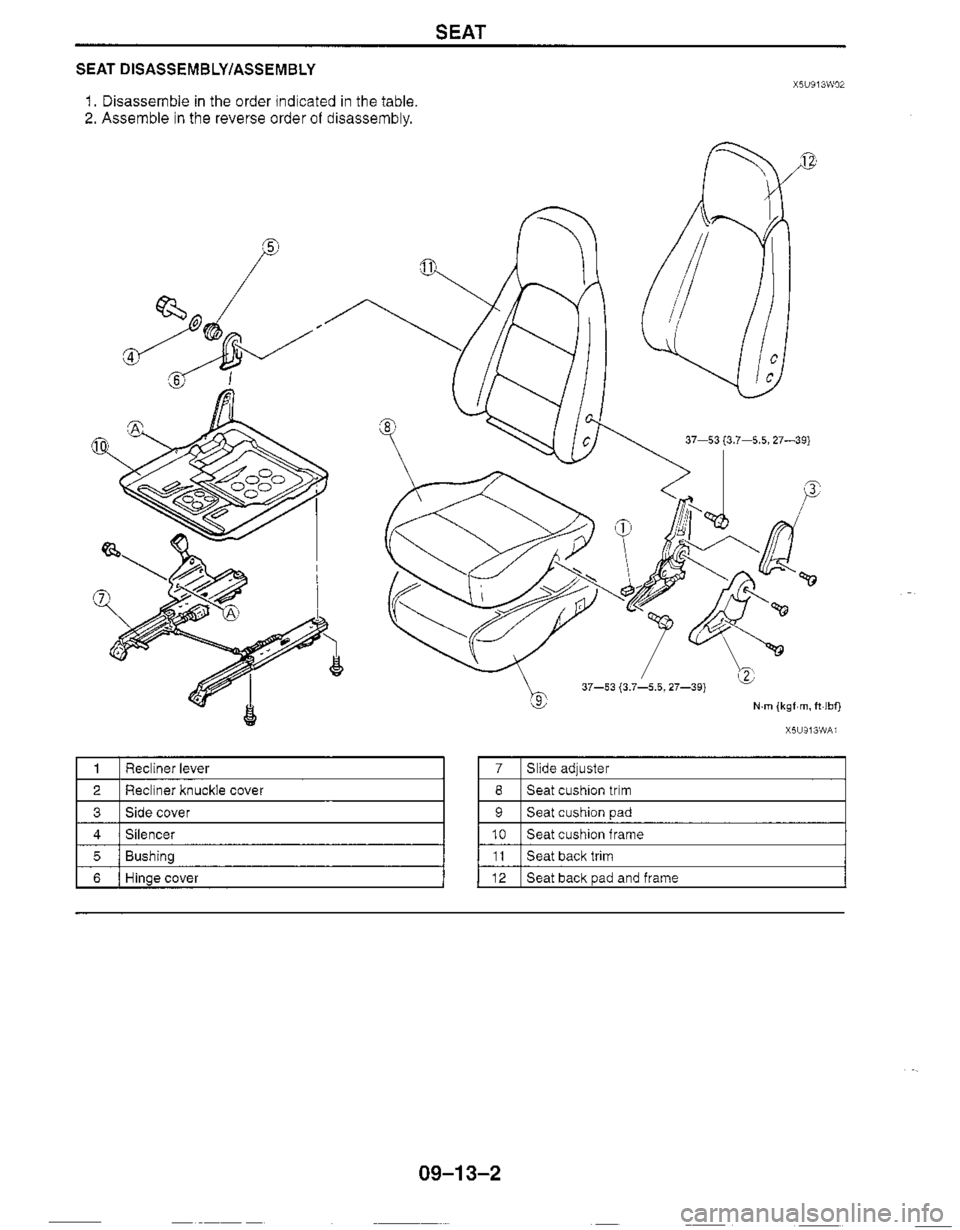 MAZDA MIATA 1999 Workshop Manual MAZDA MIATA 1999 Workshop Manual