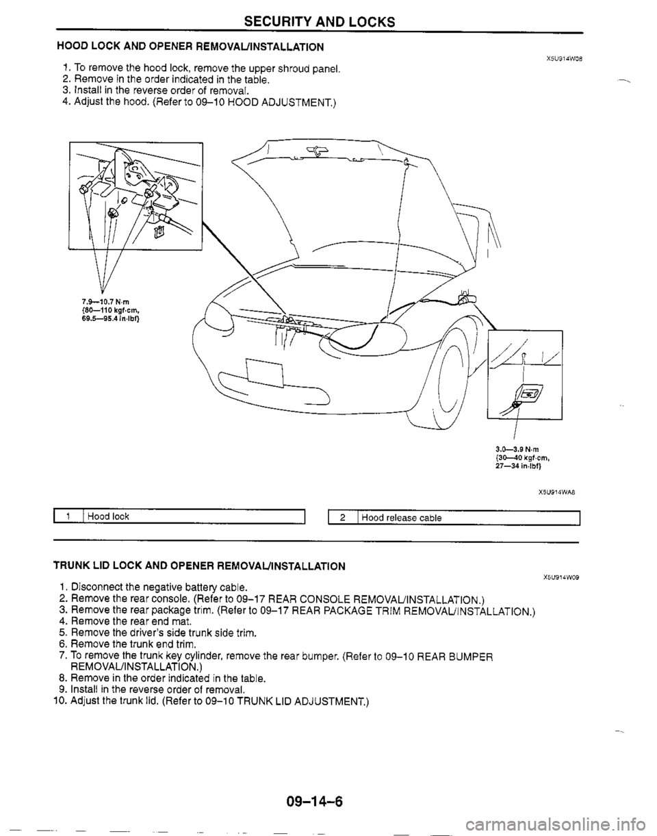 MAZDA MIATA 1999 Workshop Manual MAZDA MIATA 1999 Workshop Manual
