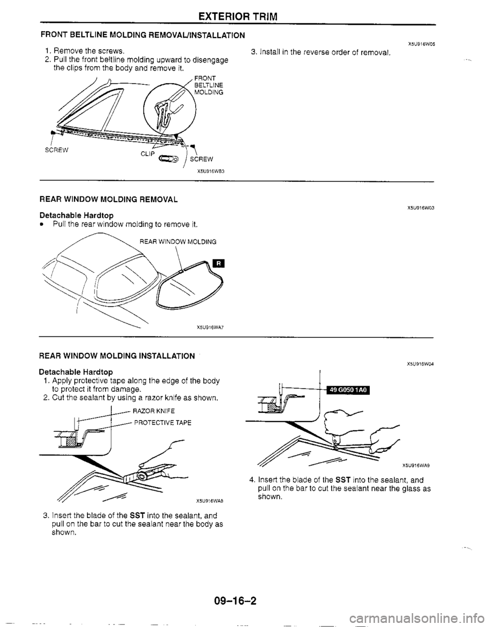 MAZDA MIATA 1999 Workshop Manual MAZDA MIATA 1999 Workshop Manual