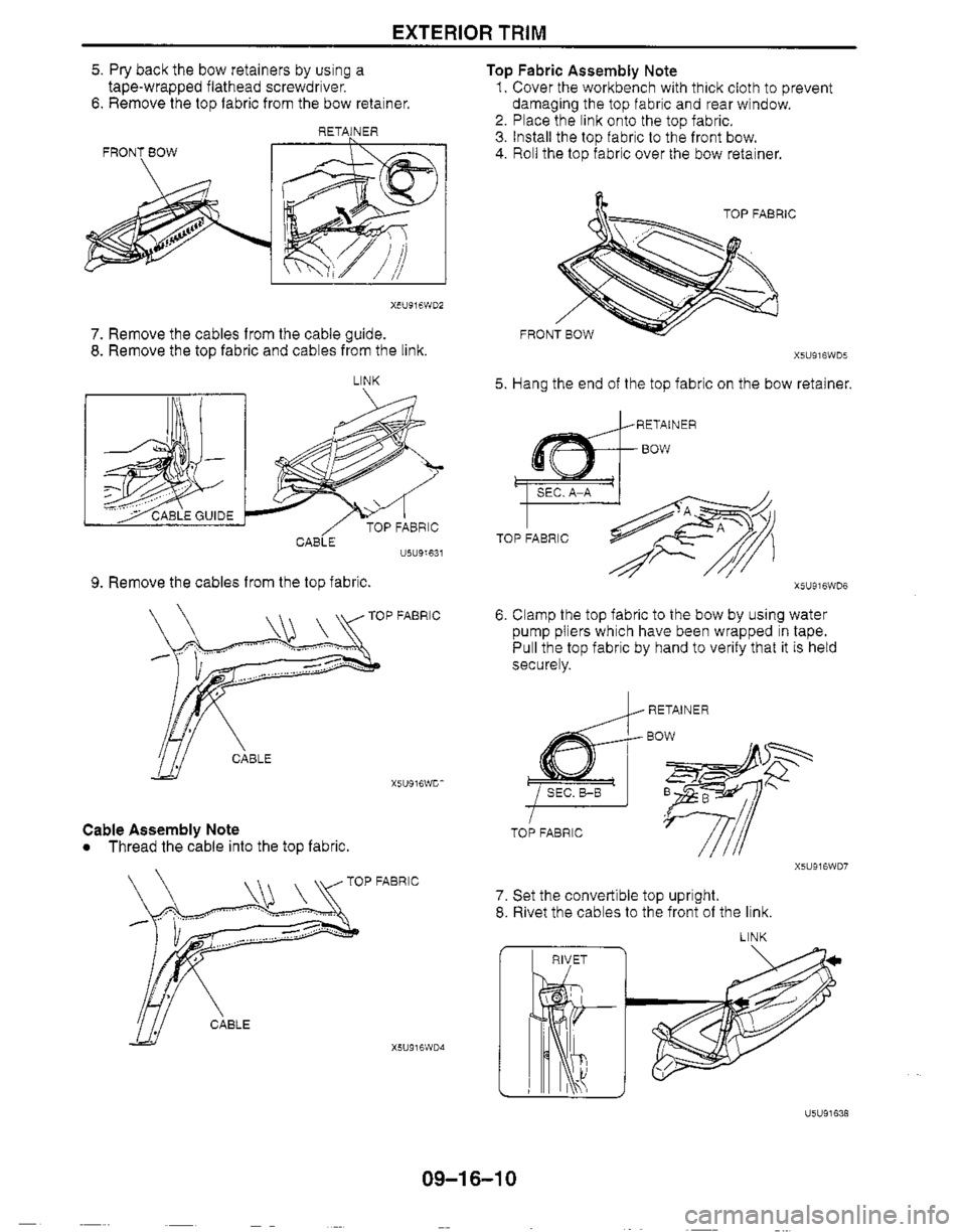 MAZDA MIATA 1999 Workshop Manual MAZDA MIATA 1999 Workshop Manual