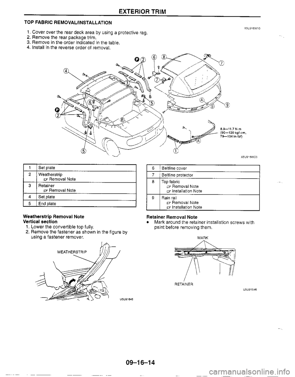 MAZDA MIATA 1999 Workshop Manual MAZDA MIATA 1999 Workshop Manual