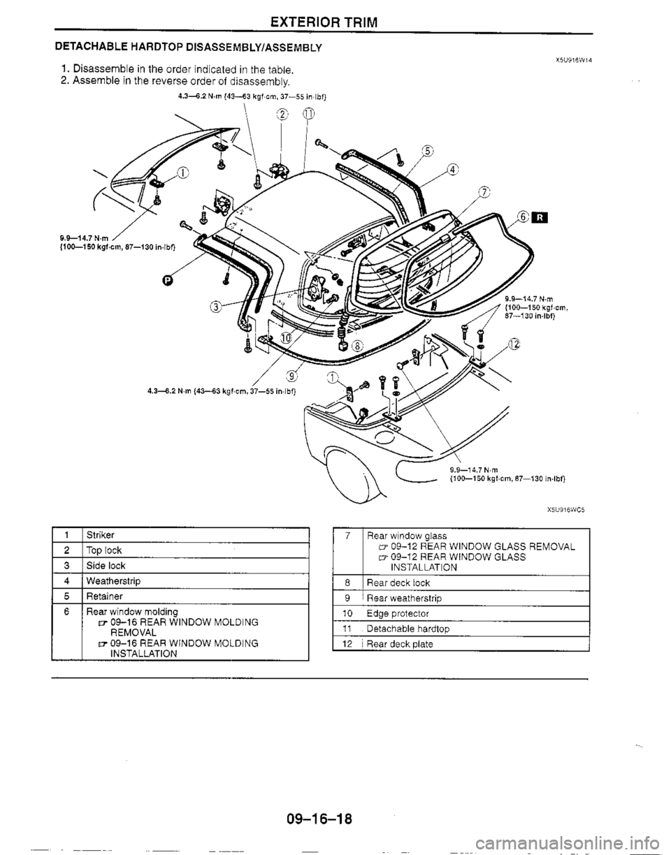 MAZDA MIATA 1999 Workshop Manual MAZDA MIATA 1999 Workshop Manual