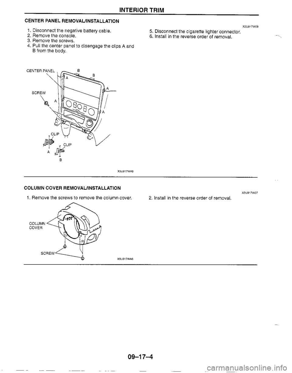 MAZDA MIATA 1999 Workshop Manual MAZDA MIATA 1999 Workshop Manual