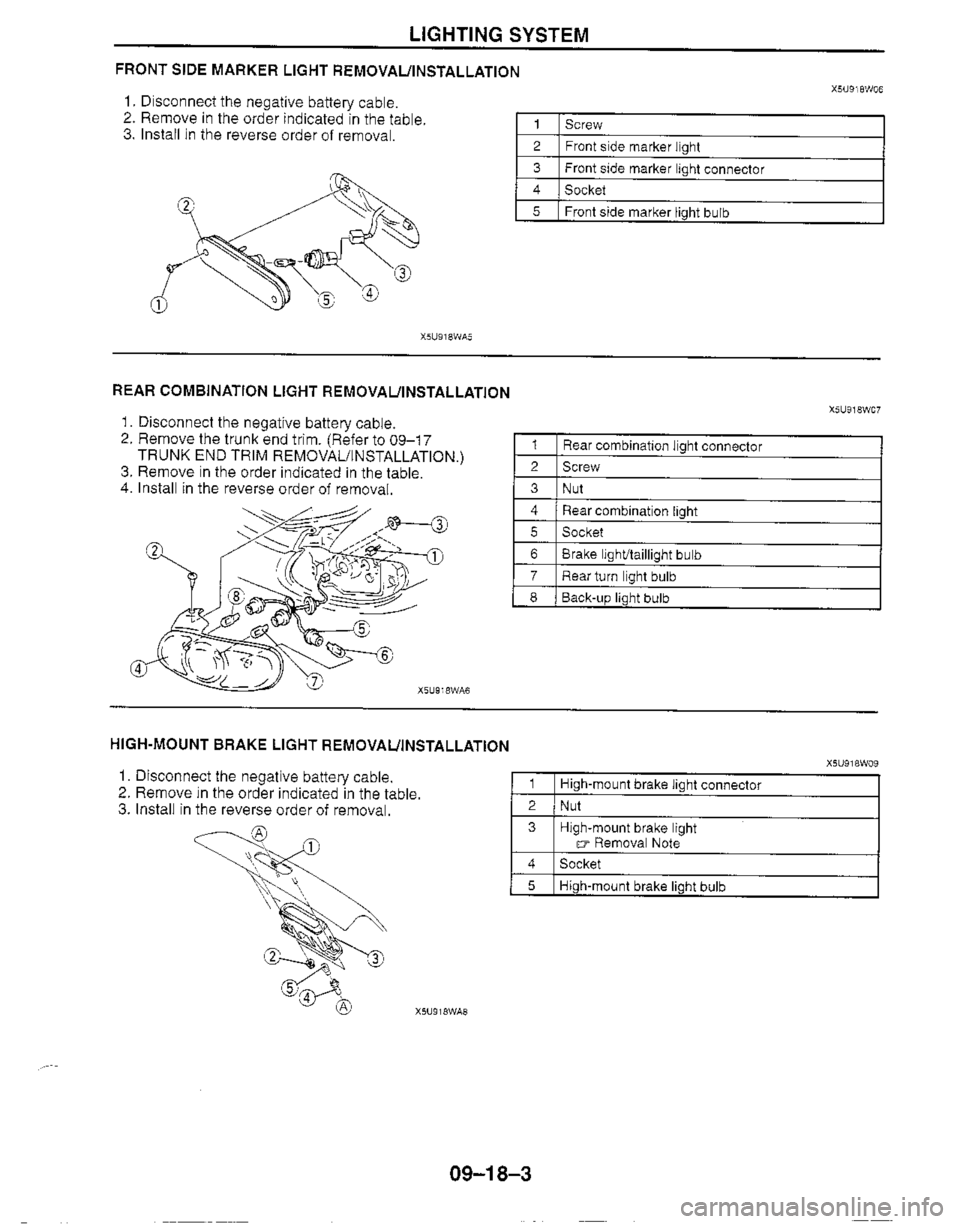 MAZDA MIATA 1999 Workshop Manual MAZDA MIATA 1999 Workshop Manual