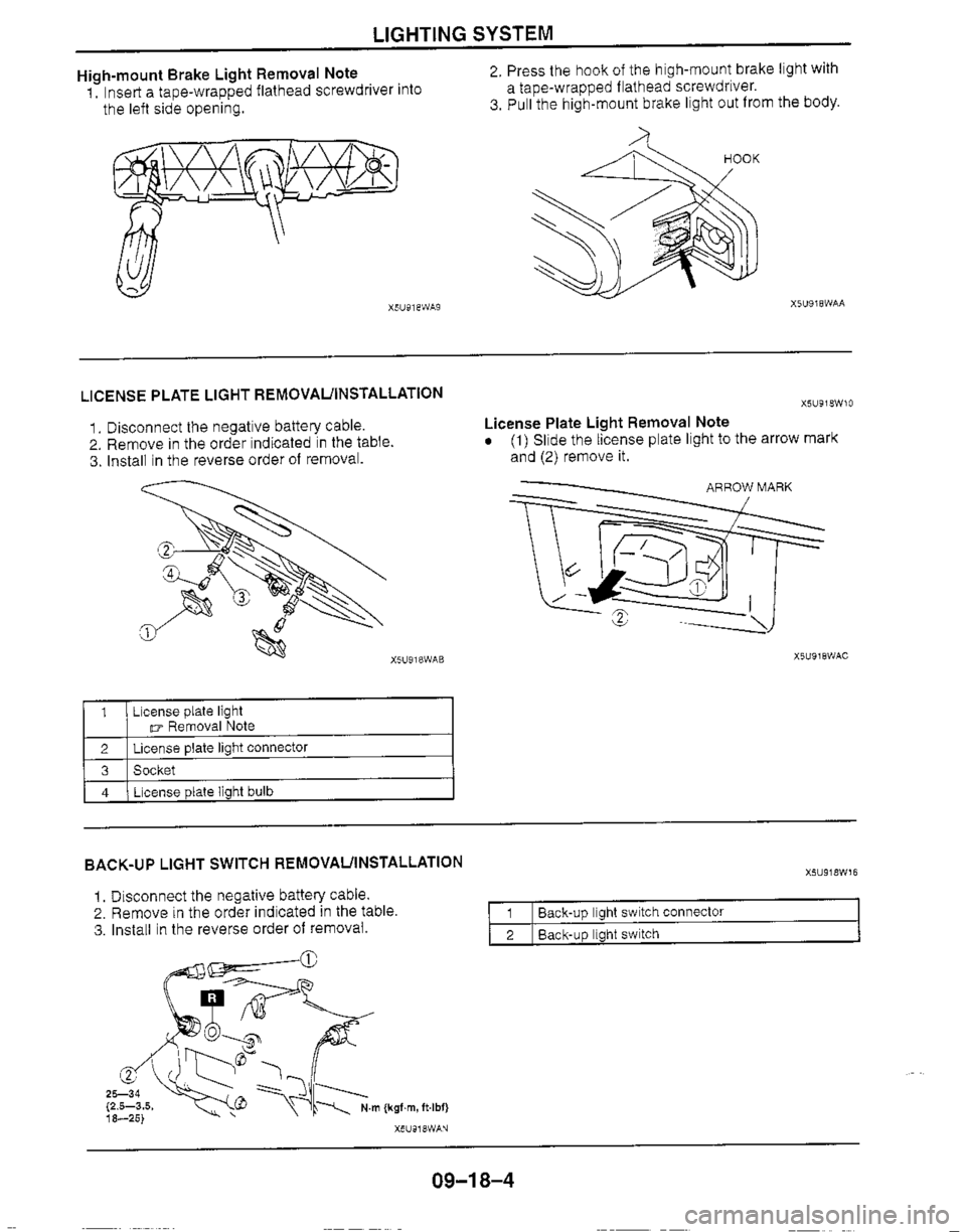MAZDA MIATA 1999 Workshop Manual MAZDA MIATA 1999 Workshop Manual