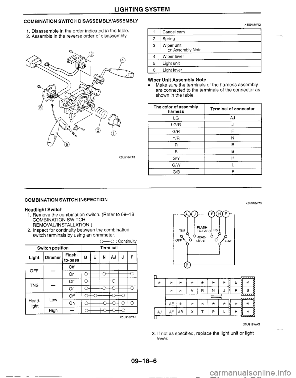 MAZDA MIATA 1999 Workshop Manual MAZDA MIATA 1999 Workshop Manual