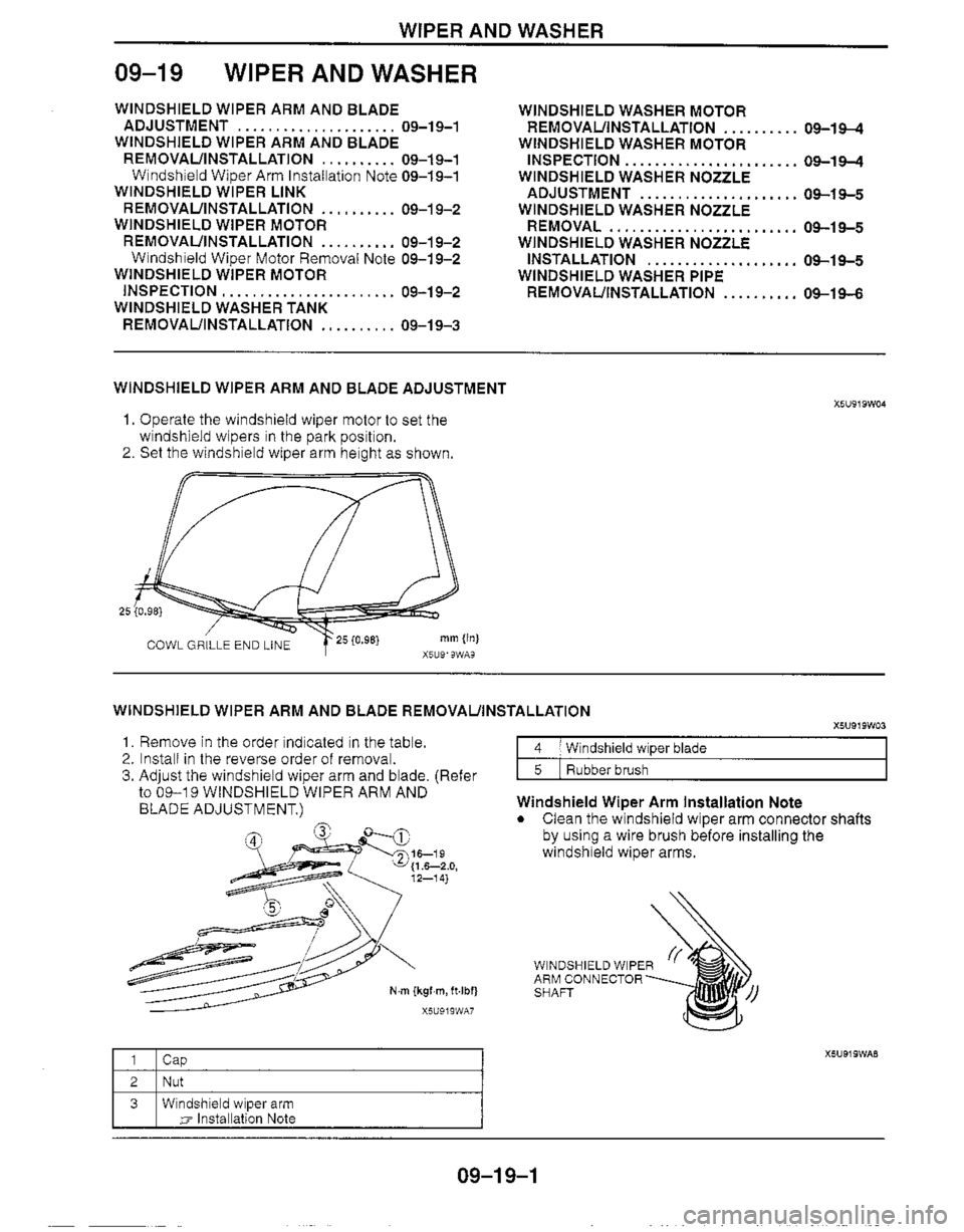MAZDA MIATA 1999 Workshop Manual MAZDA MIATA 1999 Workshop Manual