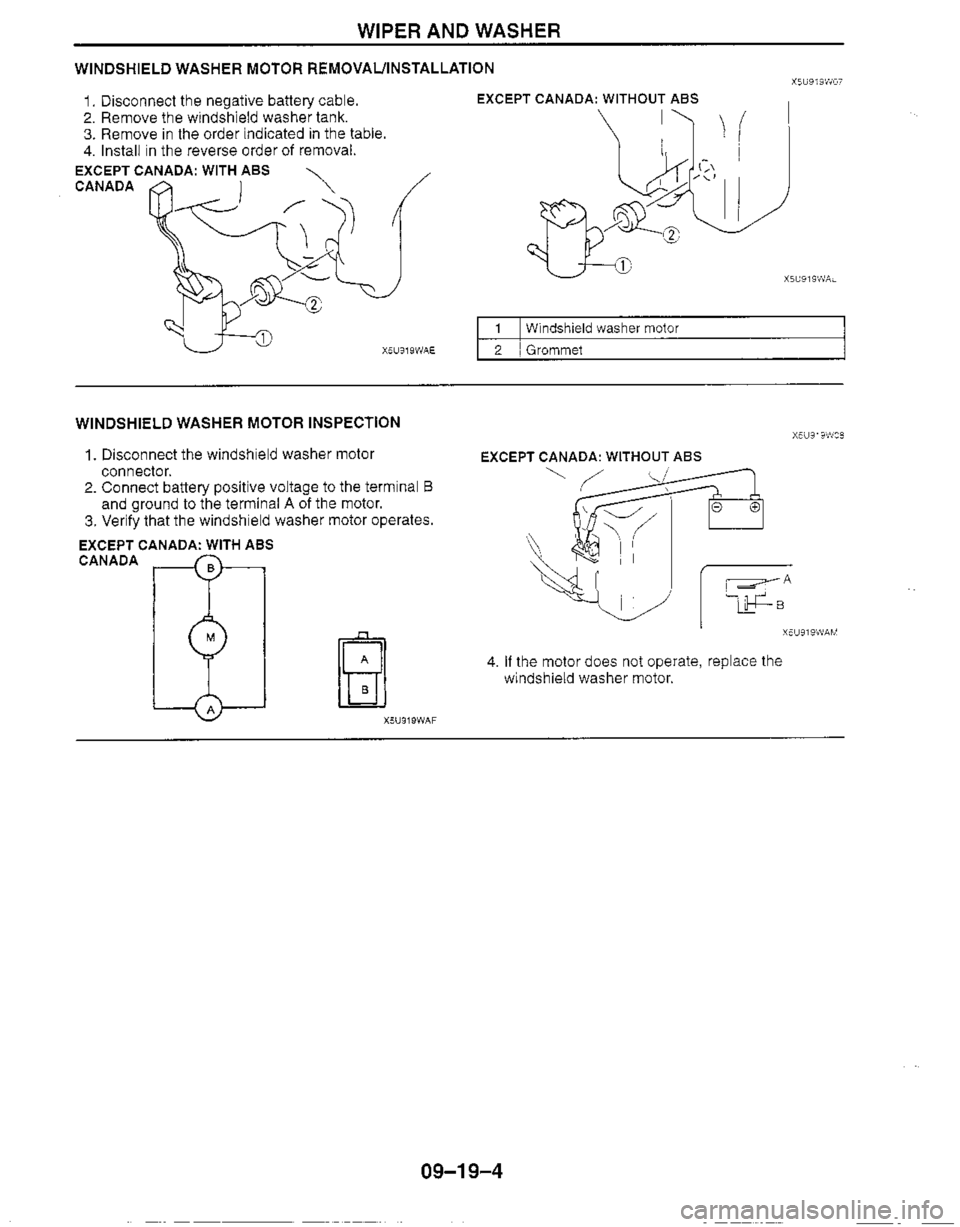 MAZDA MIATA 1999 Workshop Manual MAZDA MIATA 1999 Workshop Manual