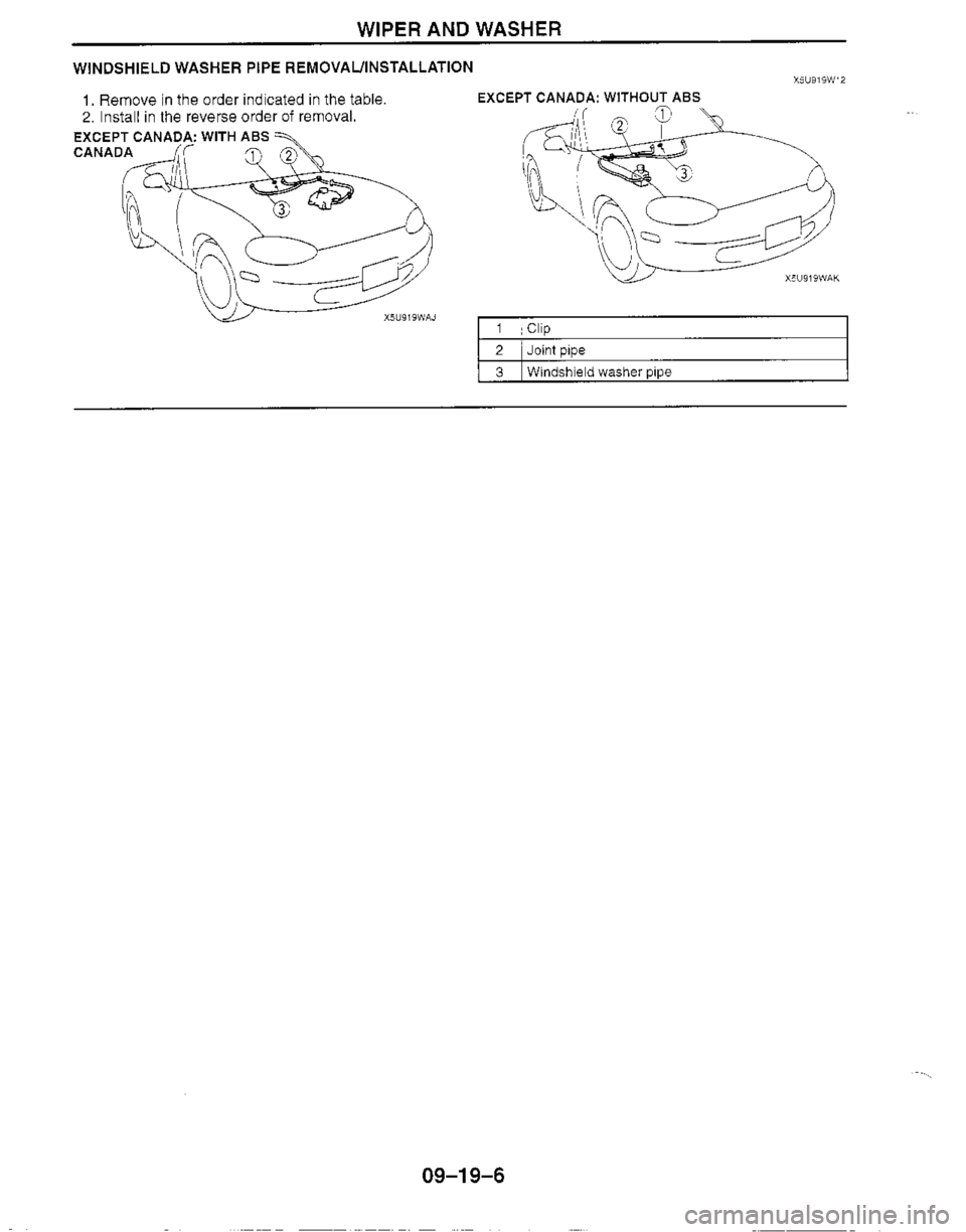 MAZDA MIATA 1999 Workshop Manual MAZDA MIATA 1999 Workshop Manual
