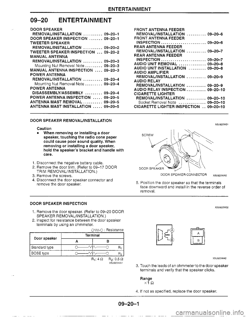 MAZDA MIATA 1999 Workshop Manual MAZDA MIATA 1999 Workshop Manual