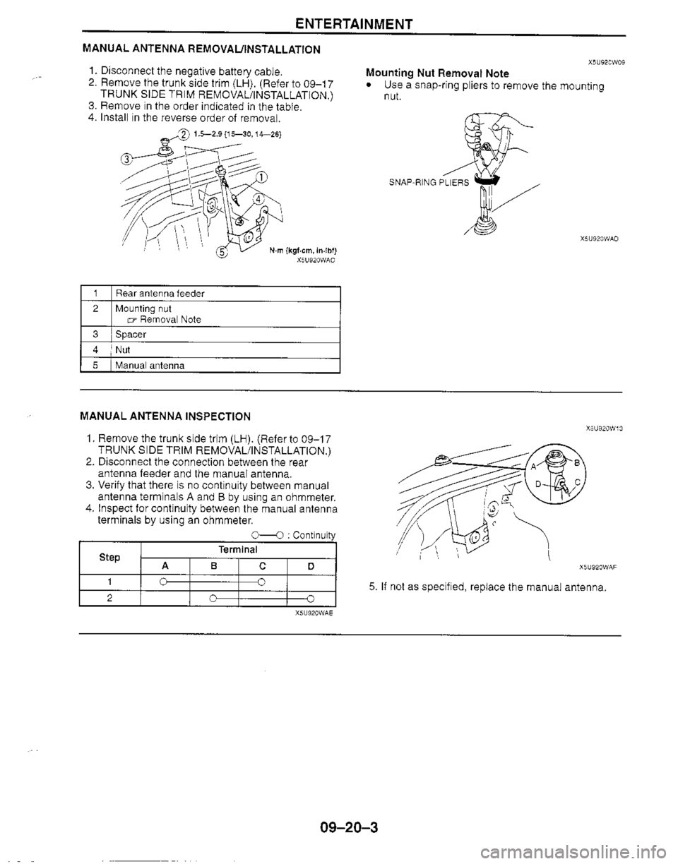 MAZDA MIATA 1999 Workshop Manual MAZDA MIATA 1999 Workshop Manual