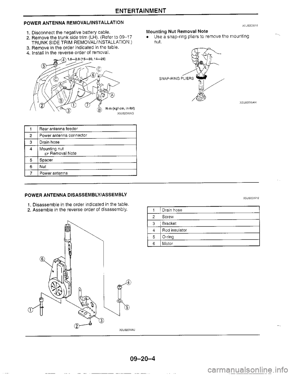 MAZDA MIATA 1999 Workshop Manual MAZDA MIATA 1999 Workshop Manual