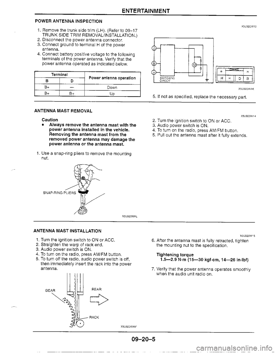 MAZDA MIATA 1999 Workshop Manual MAZDA MIATA 1999 Workshop Manual
