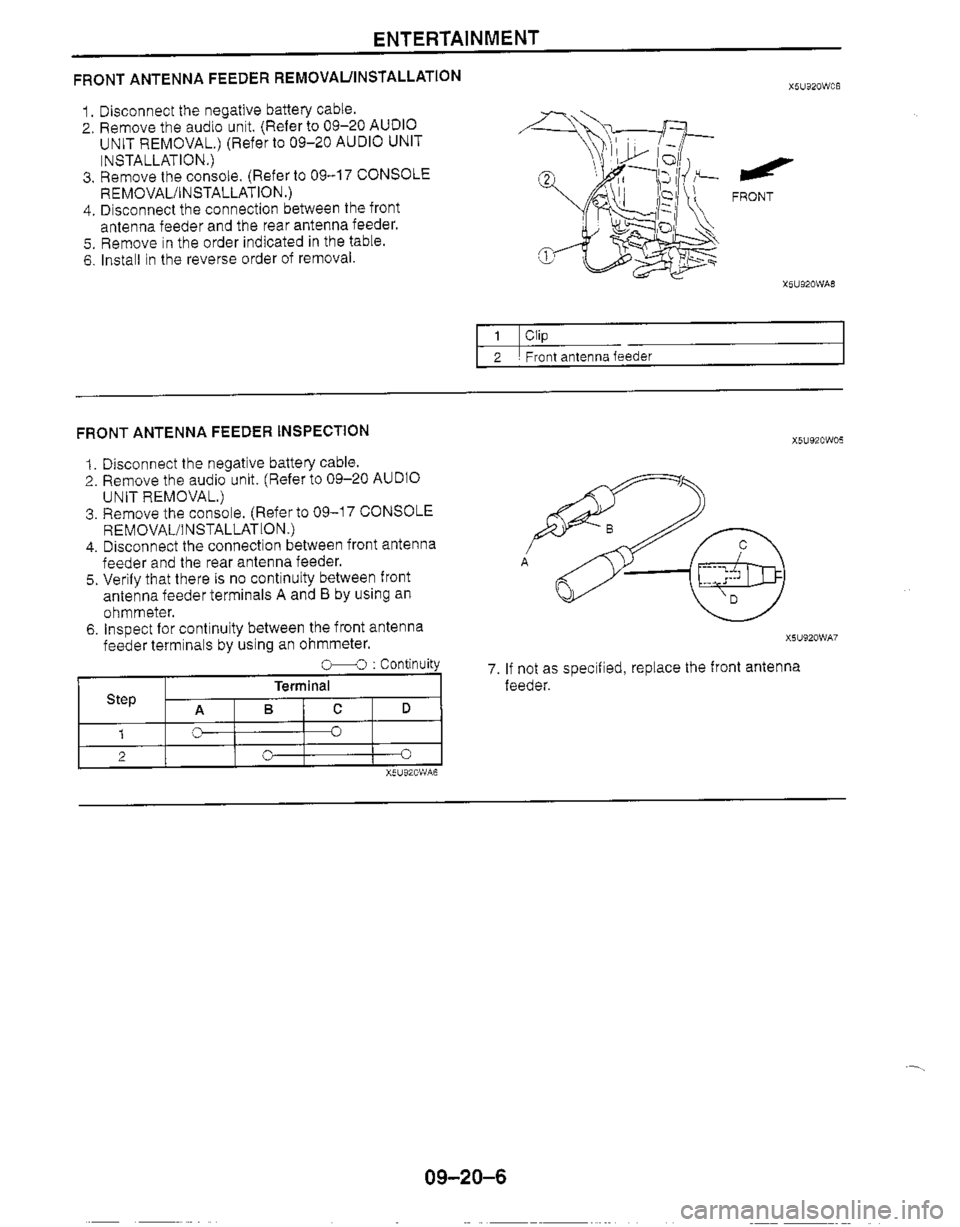 MAZDA MIATA 1999 Workshop Manual MAZDA MIATA 1999 Workshop Manual