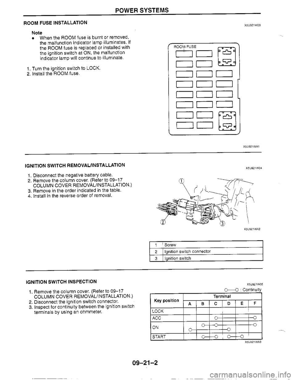 MAZDA MIATA 1999 Workshop Manual MAZDA MIATA 1999 Workshop Manual