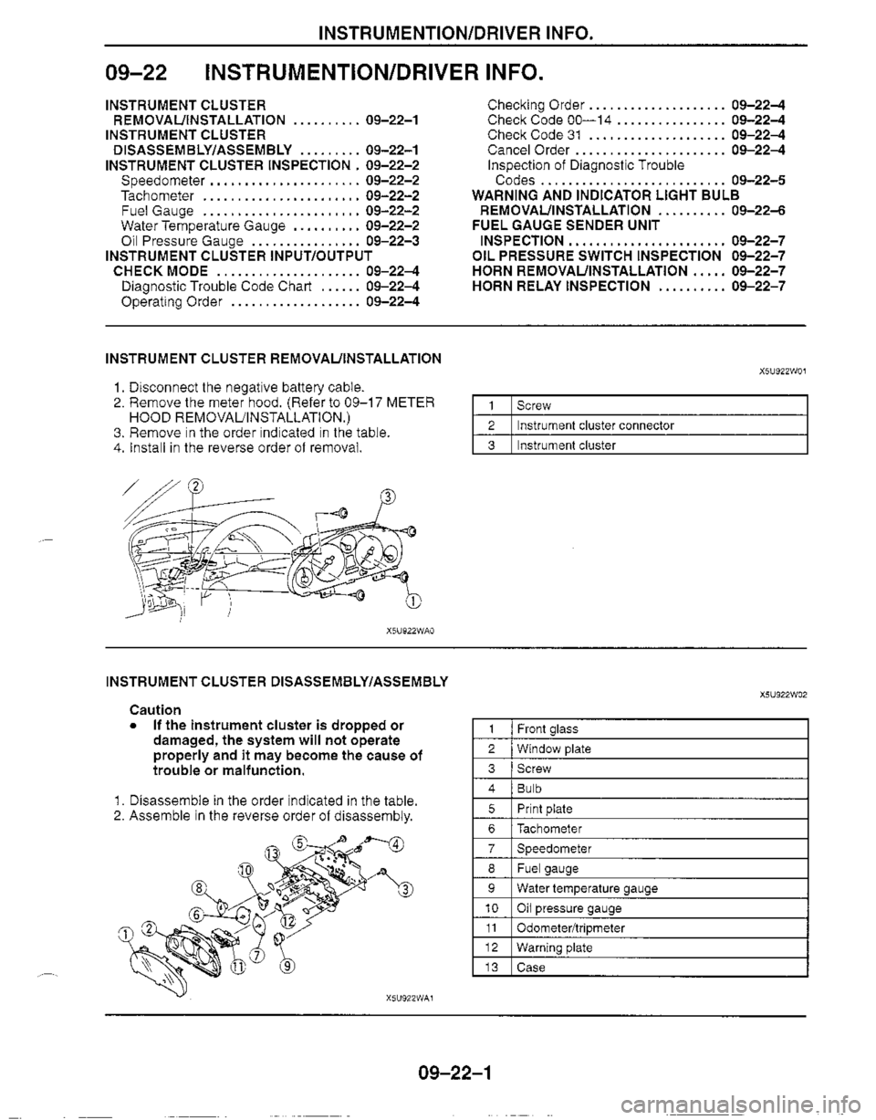 MAZDA MIATA 1999 Workshop Manual MAZDA MIATA 1999 Workshop Manual