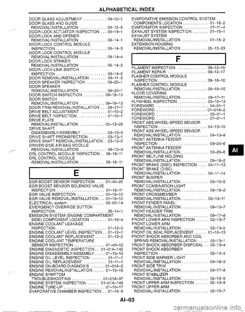 MAZDA MIATA 1999 Workshop Manual MAZDA MIATA 1999 Workshop Manual