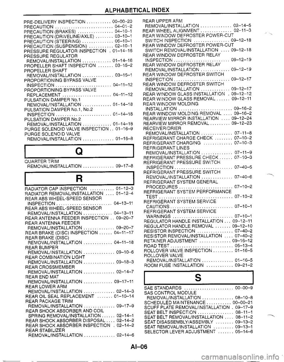 MAZDA MIATA 1999 Workshop Manual MAZDA MIATA 1999 Workshop Manual