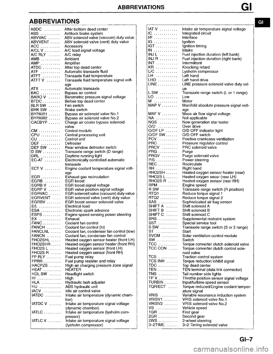 MAZDA MILLENIA 1996 User Guide MAZDA MILLENIA 1996 User Guide