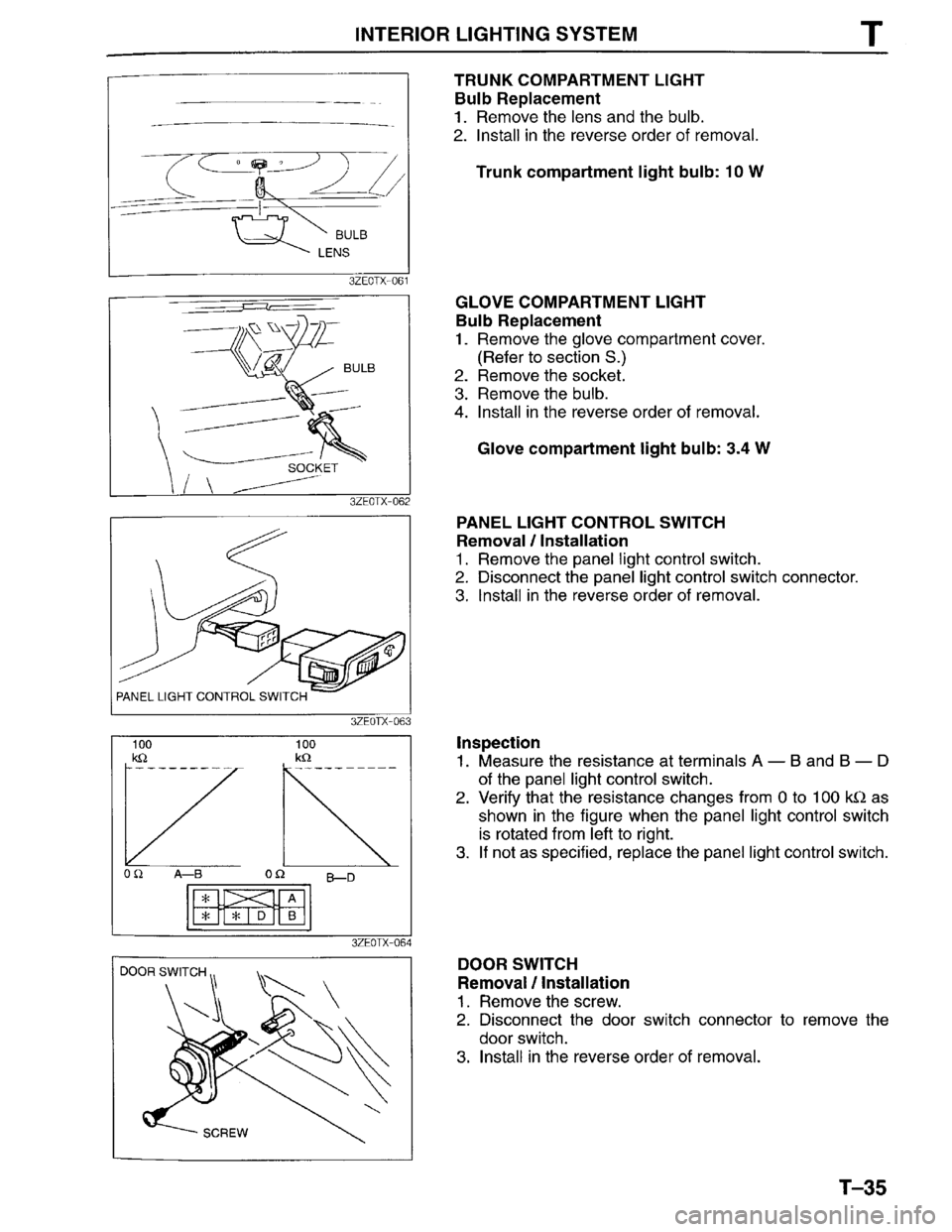 MAZDA MILLENIA 1996  Workshop Manual 