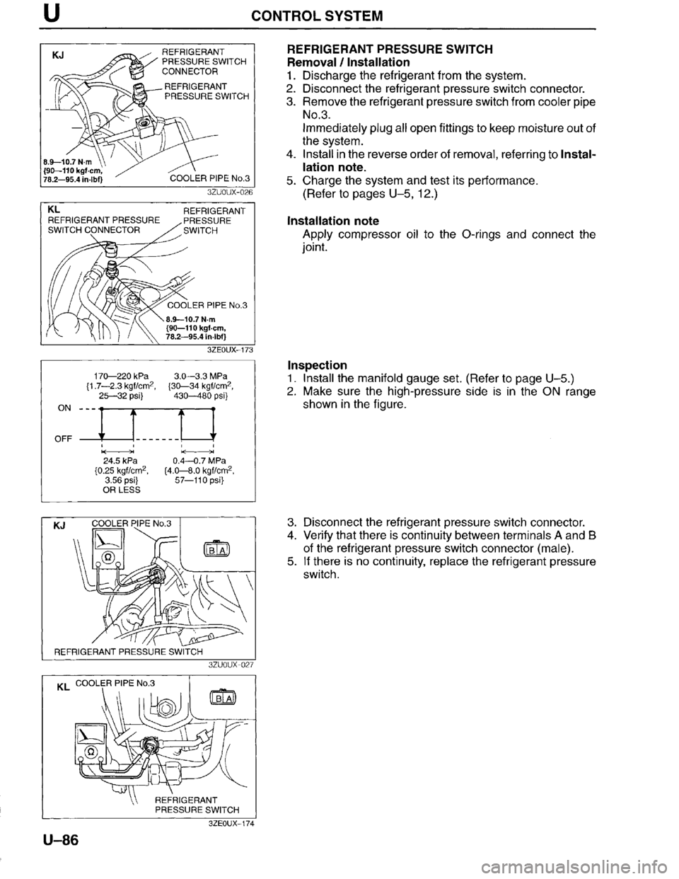 MAZDA MILLENIA 1996 Workshop Manual MAZDA MILLENIA 1996 Workshop Manual