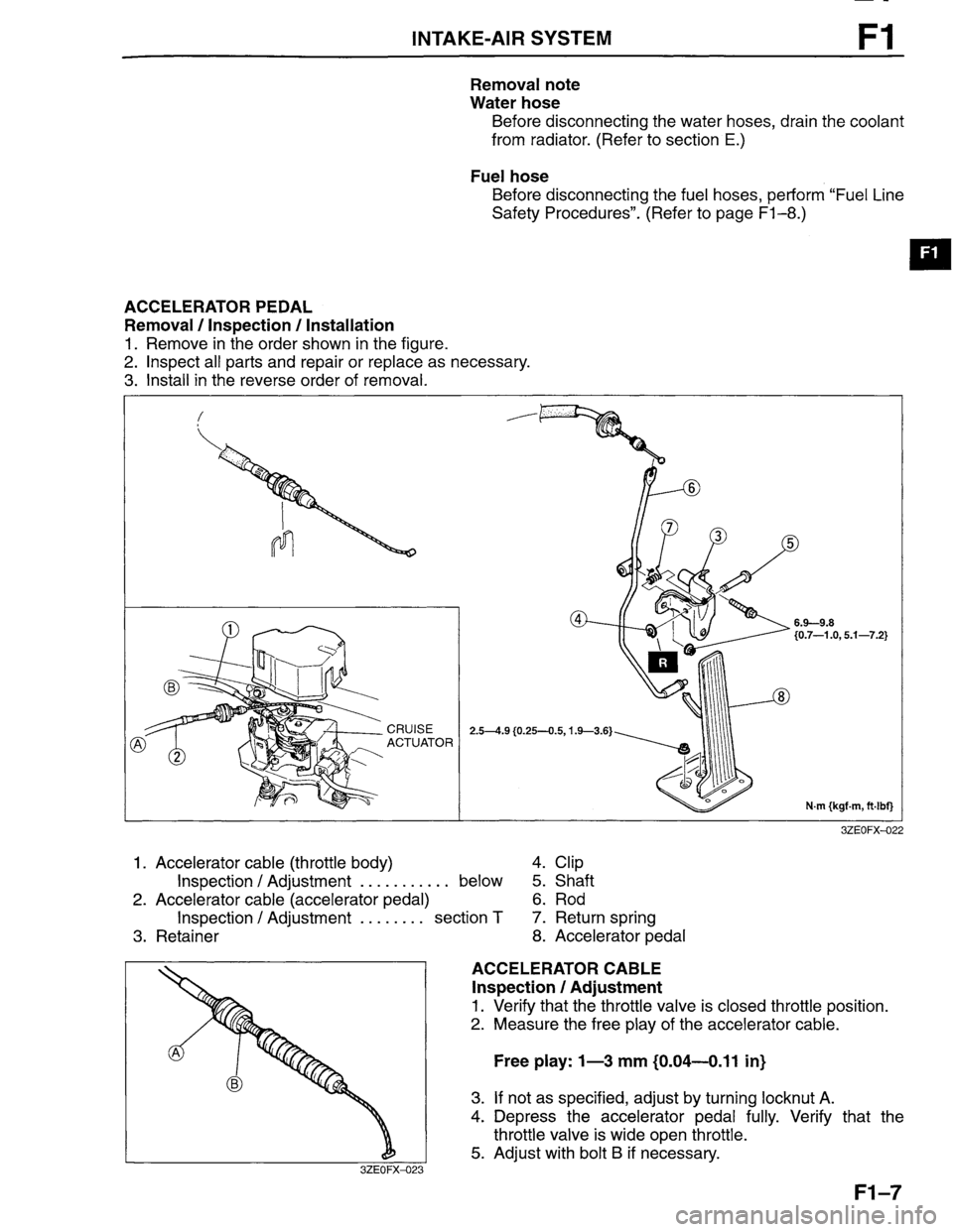 MAZDA MILLENIA 1996  Workshop Manual 