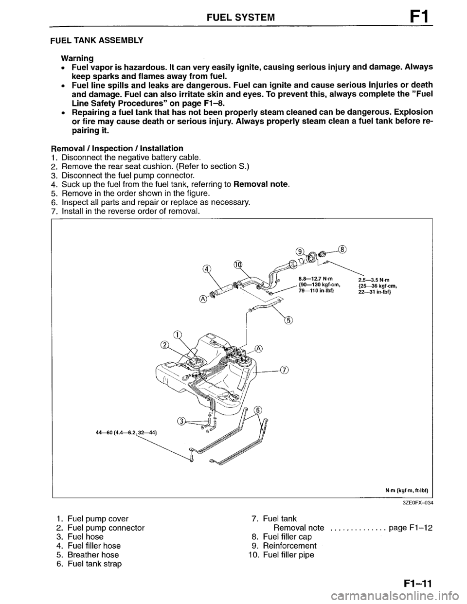 MAZDA MILLENIA 1996  Workshop Manual 