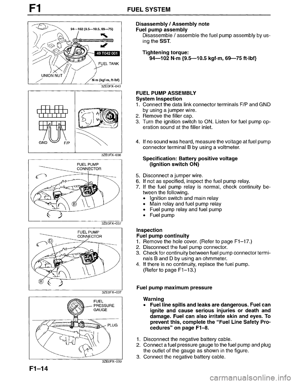 MAZDA MILLENIA 1996 Workshop Manual MAZDA MILLENIA 1996 Workshop Manual