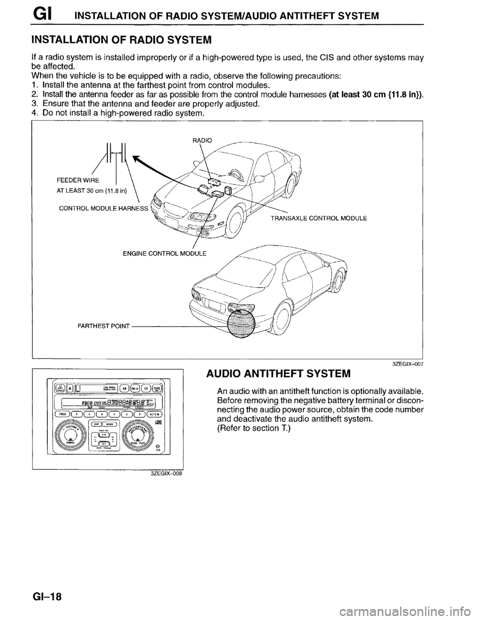 MAZDA MILLENIA 1996 Owners Manual MAZDA MILLENIA 1996 Owners Manual